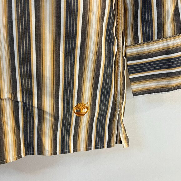 Timberland Men's Striped Casual Cotton Fall Shirt - Size Medium - NWT $59.50 - Picture 2 of 6
